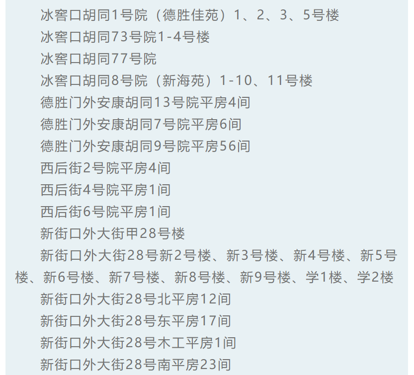 2023年西城区小学入学：育翔小学招生范围参考